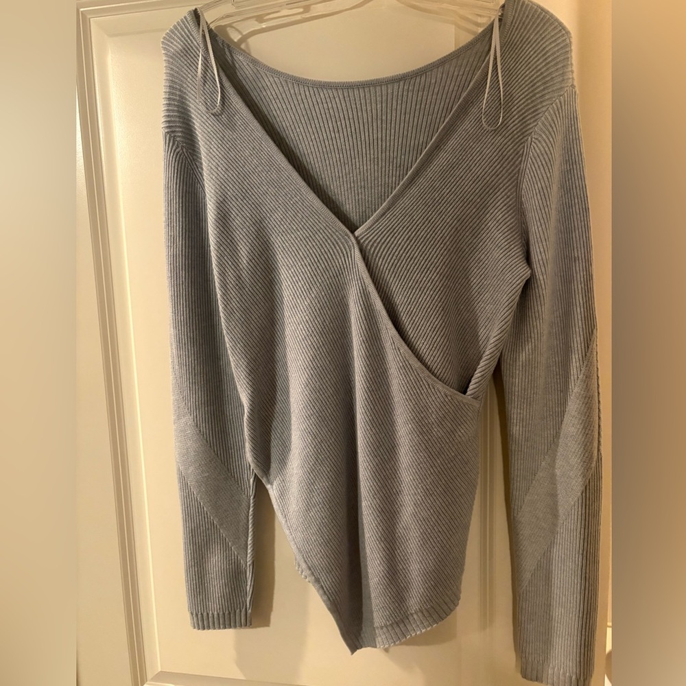 Lululemon Wrap it Back Light blue V-Neck Sweater